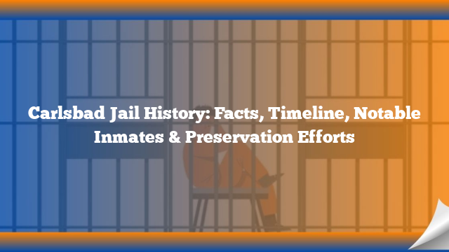 Carlsbad Jail History: Facts, Timeline, Notable Inmates & Preservation Efforts